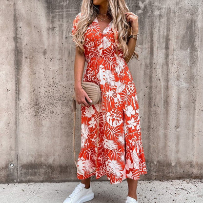 Mia - Robe élégante en coton à motif