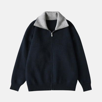 Homme Veste - Maille - Coupe décontractée - Col chemise - Manches longues