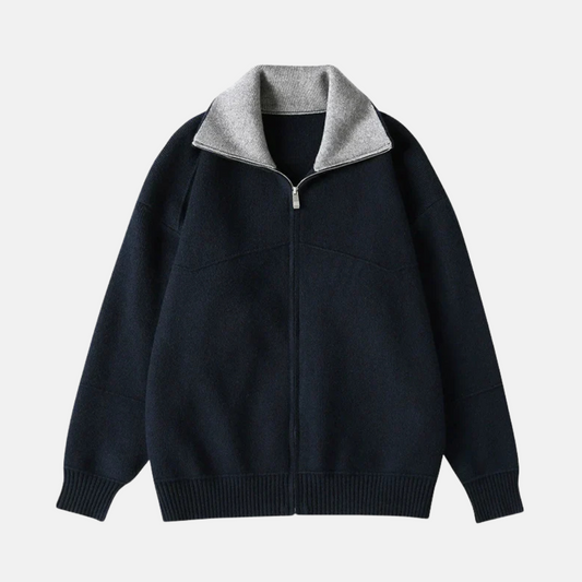 Homme Veste - Maille - Coupe décontractée - Col chemise - Manches longues