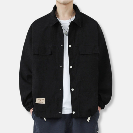 Homme Veste - Tissu Tissé - Coupe décontractée - Col pointu - Poignets élastiqués