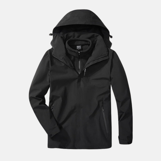 Femme Ensemble Deux Pièces - Tissu Tissé Résistant - Coupe décontractée - Col montant à capuche ajustable
