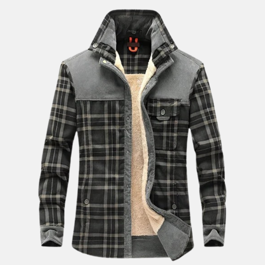 Veste-chemise homme – Coupe décontractée – Doublure polaire – Fermeture à pressions