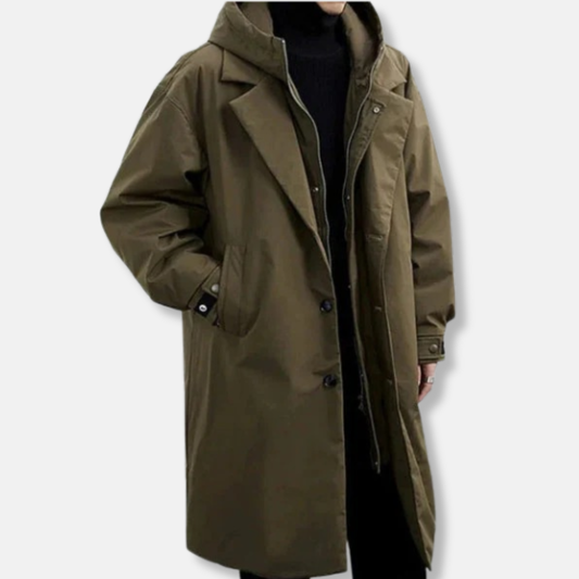 Arthur Manteau Oversize | Imperméable Long À Capuche Manteau
