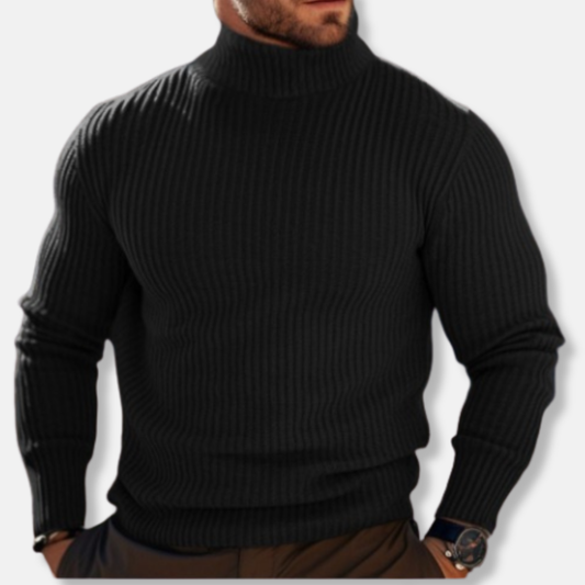 Henri Pull Col Roulé Ajusté | Manches Longues Pull