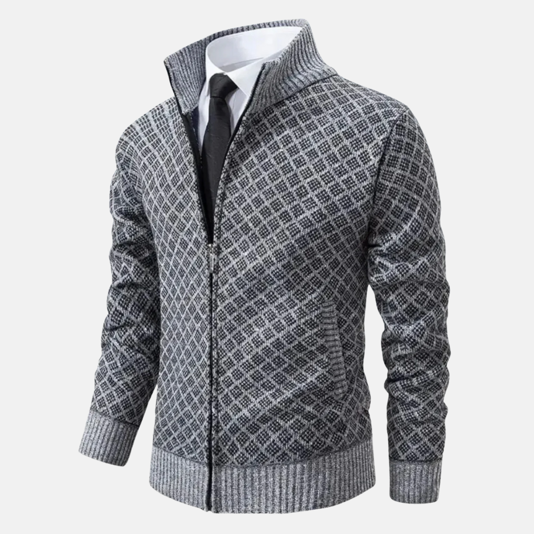 Olivier Cardigan Jacquard | Chic Cardigan Homme