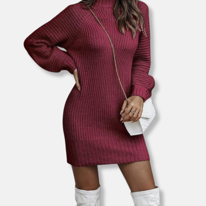 Marguerite Robe Col Roulé | Élégante Robe