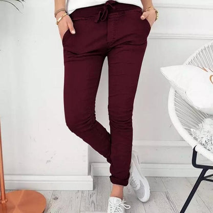 Pantalon Femme - Coupe Crayon Élégante - Taille Haute - Tissu Confortable