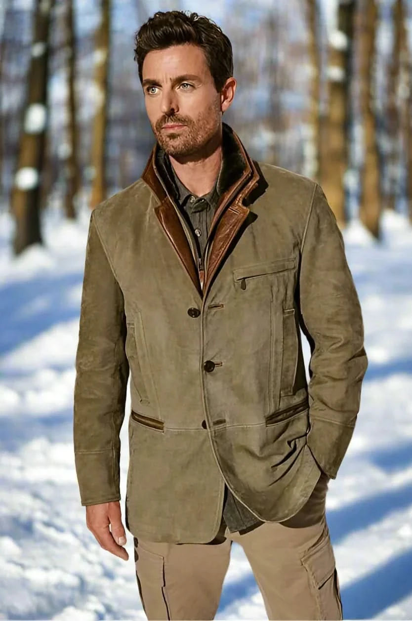 Veste d'automne rétro, moderne et confortable pour homme