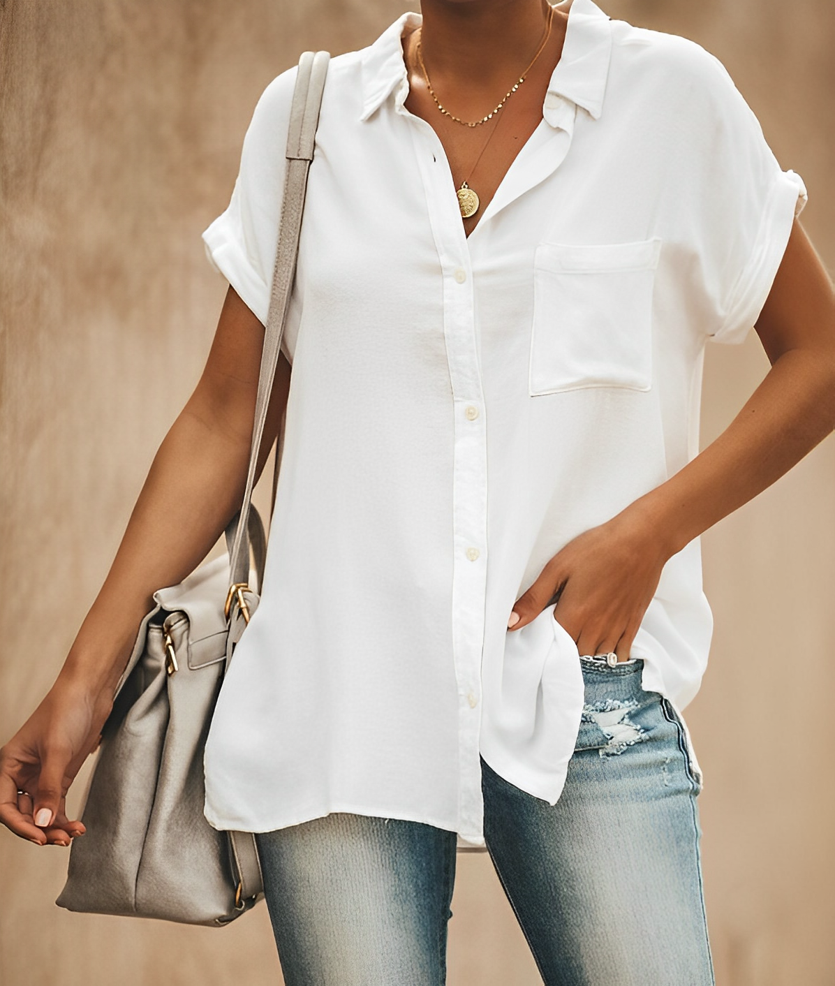 Jonna - Blouse de haute qualité avec poche poitrine
