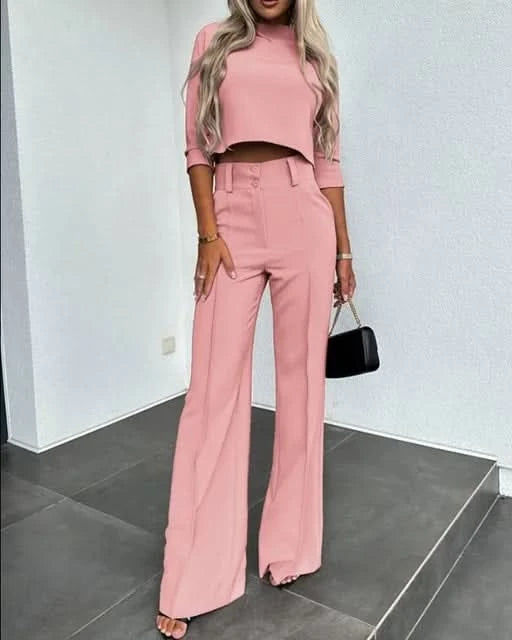 Ensemble Femme - Tailleur Pantalon Élégant - Slim Fit - Tissu Confortable - Style Chic et Moderne