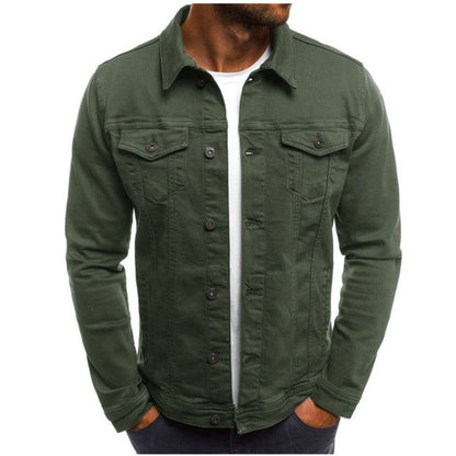 Veste en jean homme – Coupe régulière structurée – Boutonnage métallique – Poches poitrine