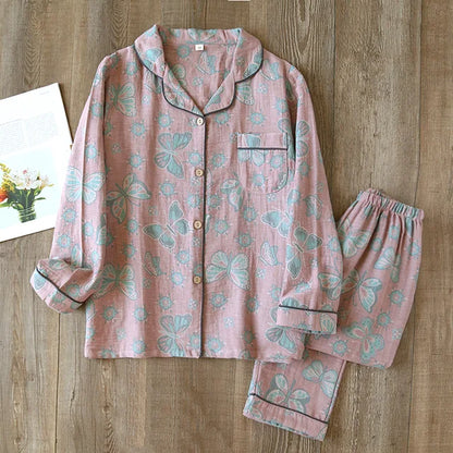 Pyjama Femme – Ensemble Détente – Coupe Ample – Tissu Respirant – Boutonnage Classique