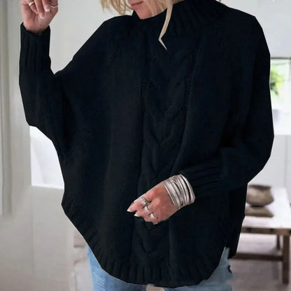 Pull à Col Roulé Tricot Câblé Douillet, Chic, Confortable et Polyvalent pour Femme