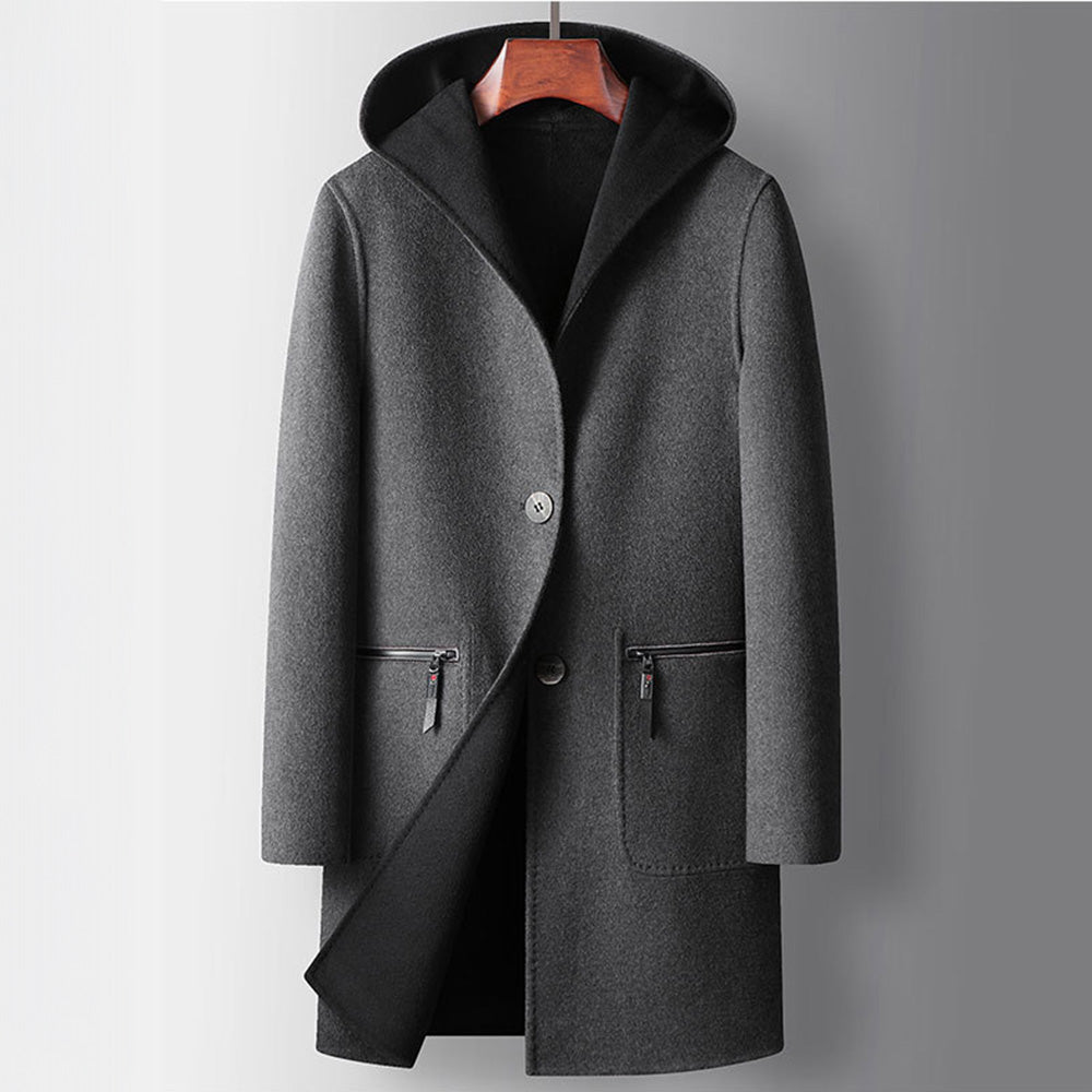 Léo En Laine Manteau Réversible | Doux Manteau