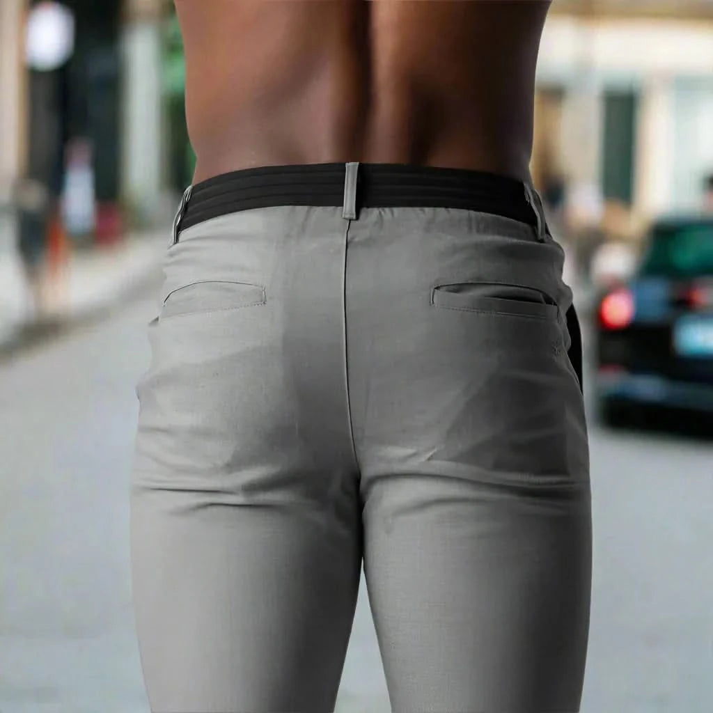 Pantalon chino de haute qualité, flexible et sur mesure pour homme