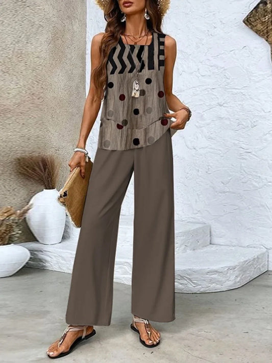 Ensemble Femme Deux Pièces – Tissu Respirant – Coupe Ample – Style Décontracté