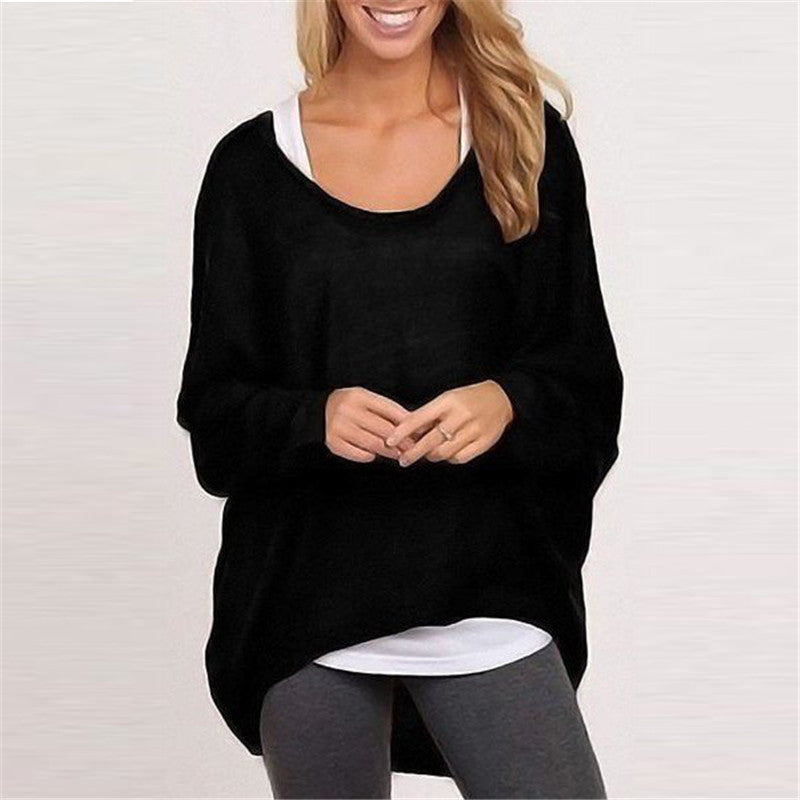 Pull femme – Coupe oversize – Maille légère – Longueur tunique – Manches longues