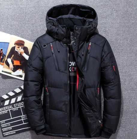 Veste homme – Coupe standard matelassée – Déperlante – Capuche – Poches zippées
