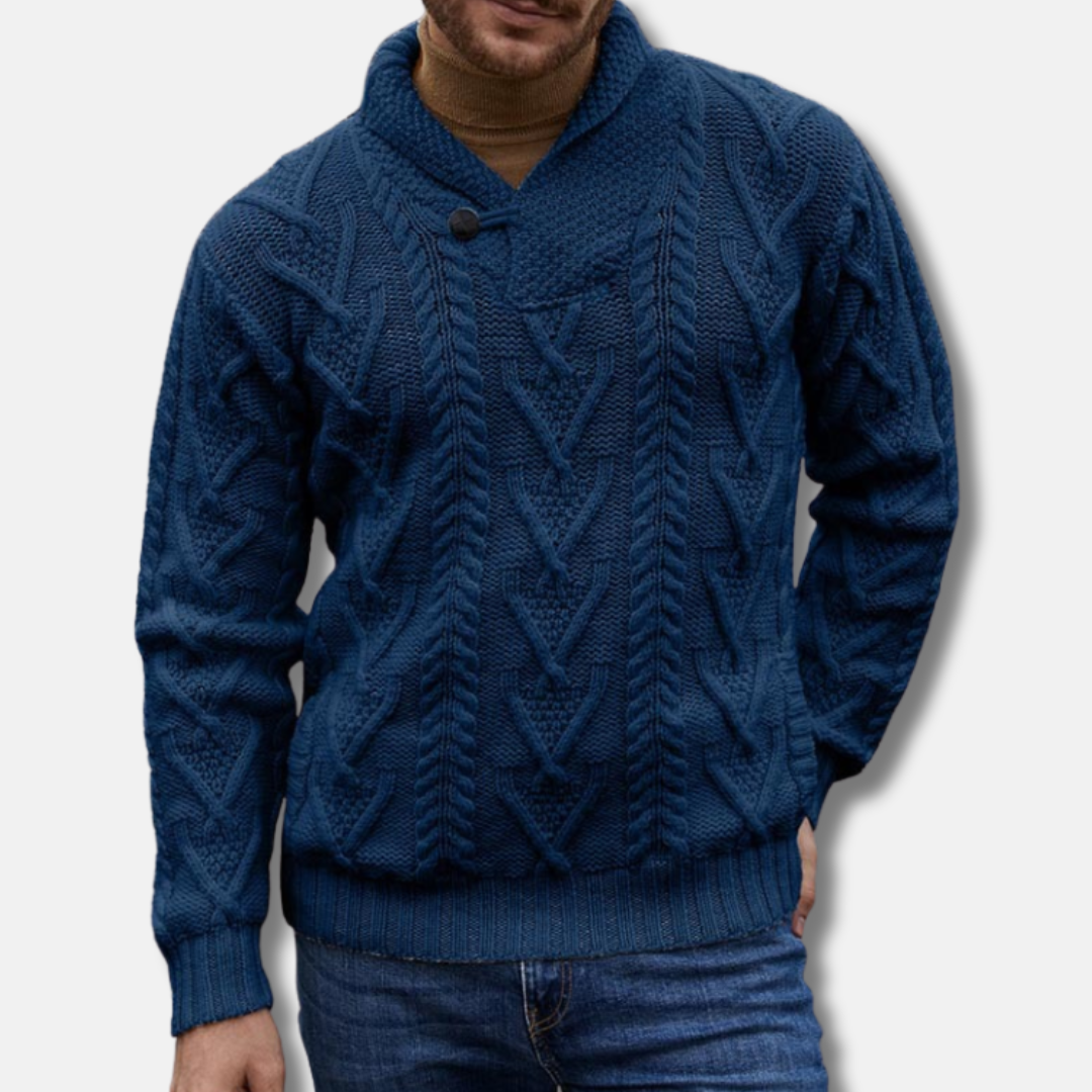 Olivier Pull Col Châle Boutonné | Homme Pull