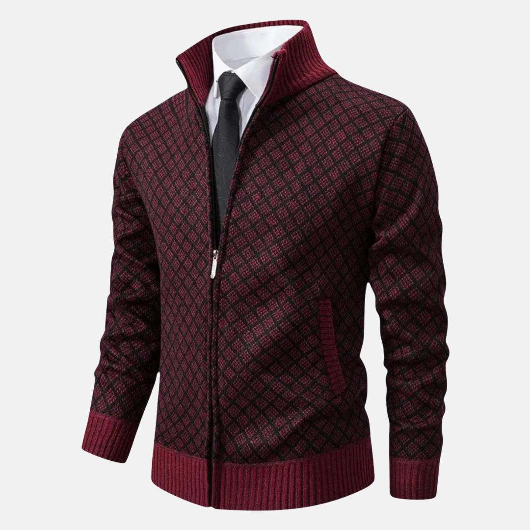Olivier Cardigan Jacquard | Chic Cardigan Homme