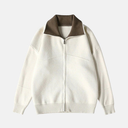 Homme Veste - Maille - Coupe décontractée - Col chemise - Manches longues