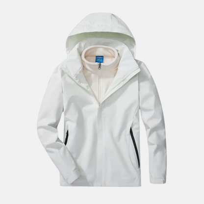Femme Ensemble Deux Pièces - Tissu Tissé Résistant - Coupe décontractée - Col montant à capuche ajustable