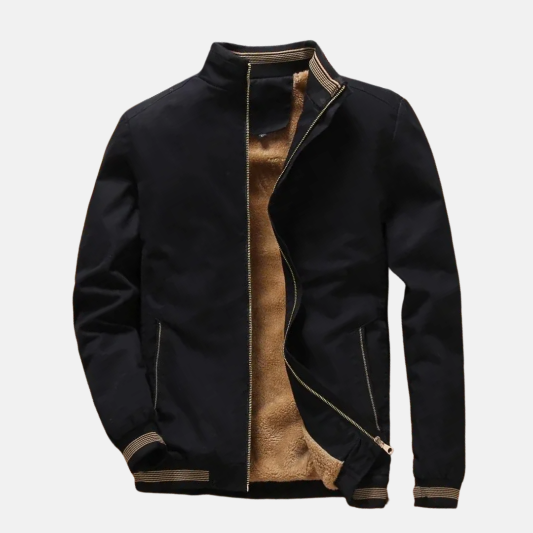 Veste pilote homme – Coupe casual – Doublure polaire – Fermeture zippée – Ourlets côtelés
