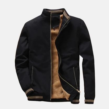 Veste pilote homme – Coupe casual – Doublure polaire – Fermeture zippée – Ourlets côtelés