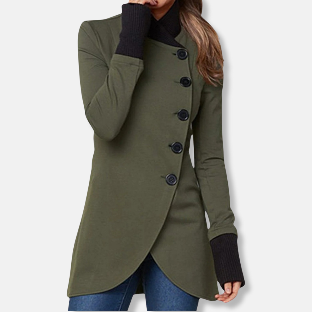 Olivia Cardigan Boutonné Diagonal | Cardigan Femme