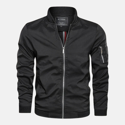 Oscar Blouson Droit | Col Côtelé Zippé Blouson Homme