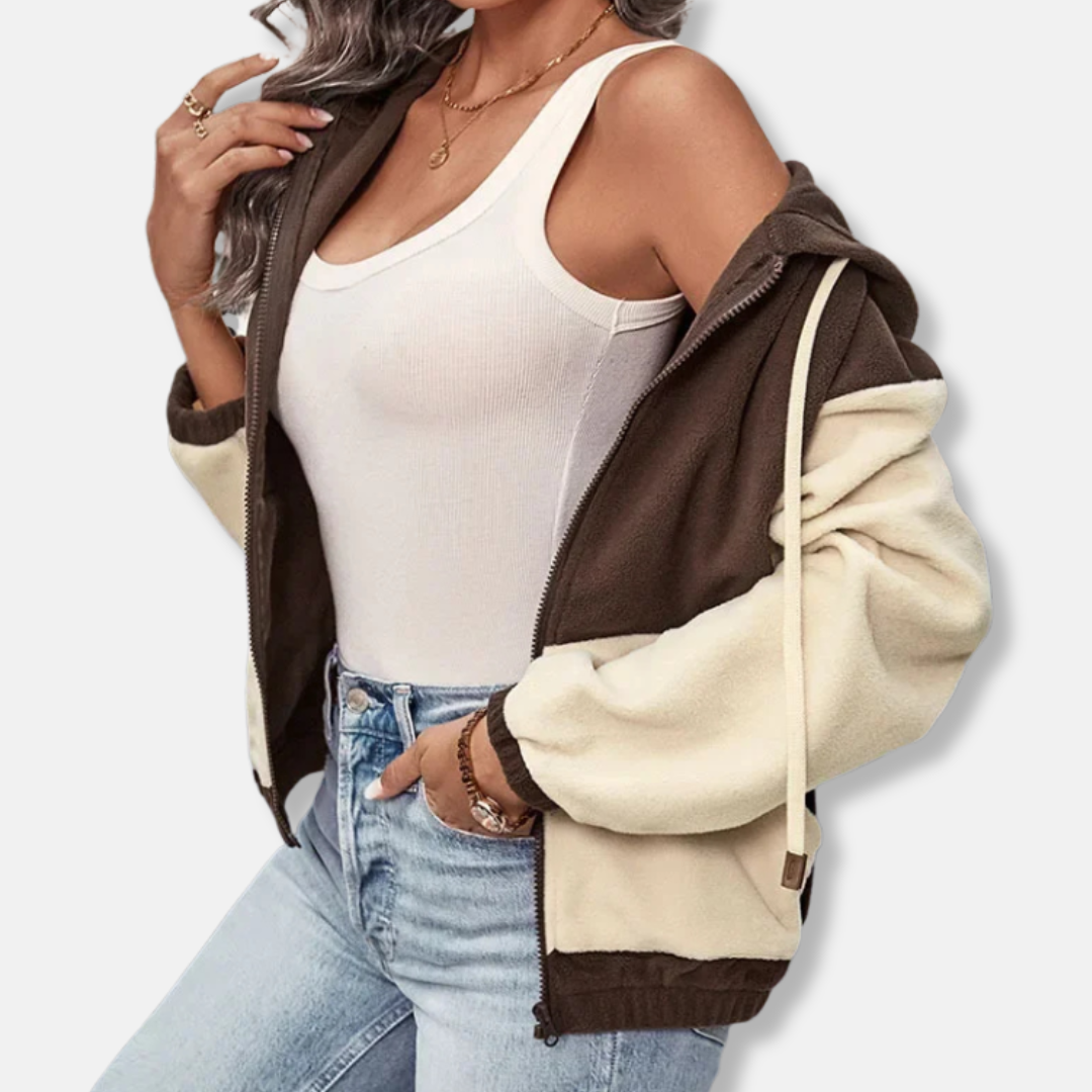 Femme Sweat à Capuche - Maille Douce - Coupe Décontractée - Taille Ceinture - Manches Longues