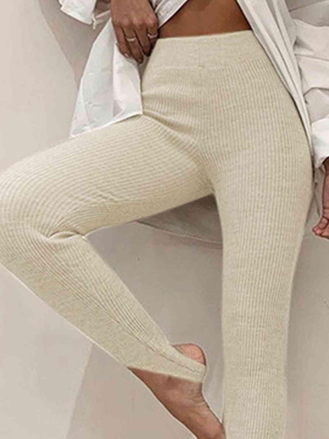Legging taille mi-haute côtelé Clara - Confortable et extensible pour femme