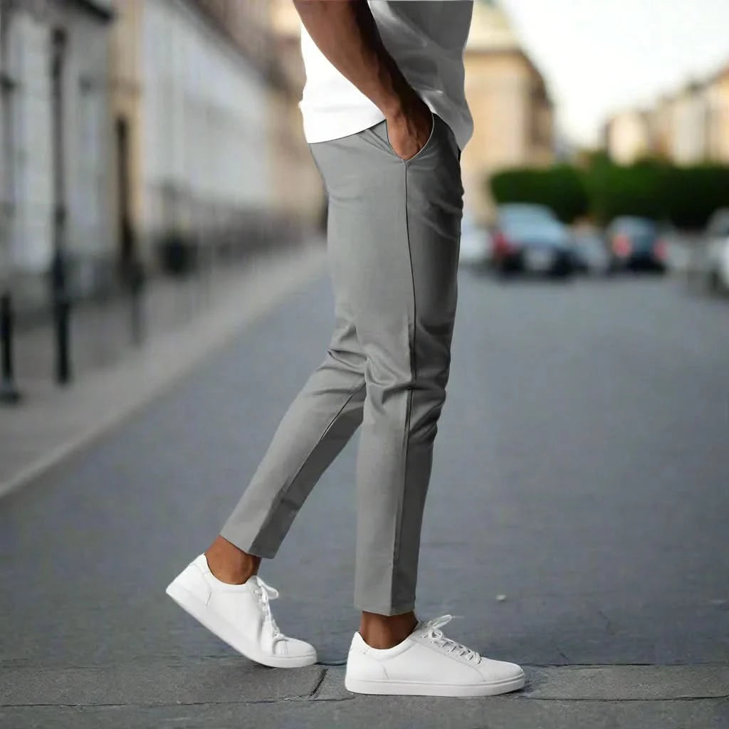 Pantalon chino de haute qualité, flexible et sur mesure pour homme