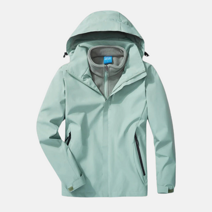 Femme Ensemble Deux Pièces - Tissu Tissé Résistant - Coupe décontractée - Col montant à capuche ajustable