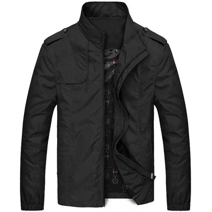 Veste cargo homme – Coupe regular – Tissu léger résistant – Col montant – Poches à rabat