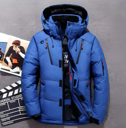 Veste homme – Coupe standard matelassée – Déperlante – Capuche – Poches zippées