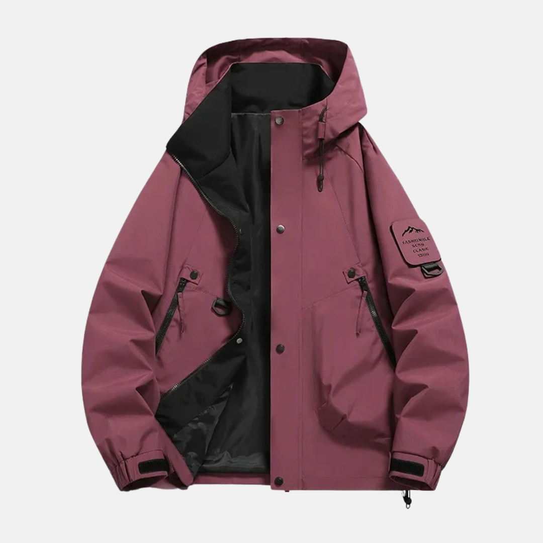 Homme Veste - Tissu Tissé - Coupe Décontractée - Capuche Ajustable - Manches Longues