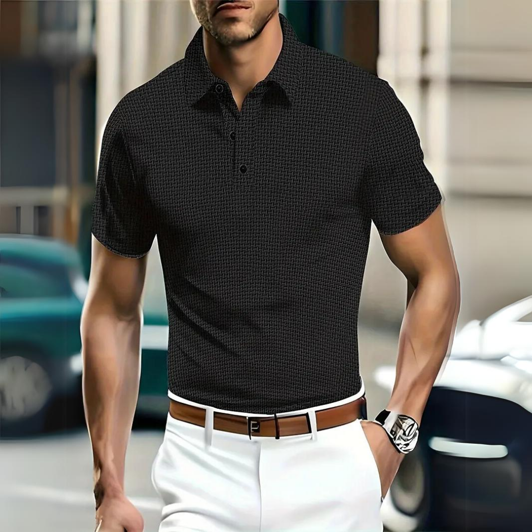 Polo homme – Coupe slim – Maille douce respirante – Manche courte – Look décontracté