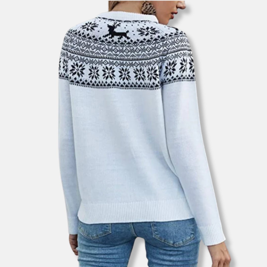 Sophie Pull Avec Motif De Flocons De Neige | Pull Chaud