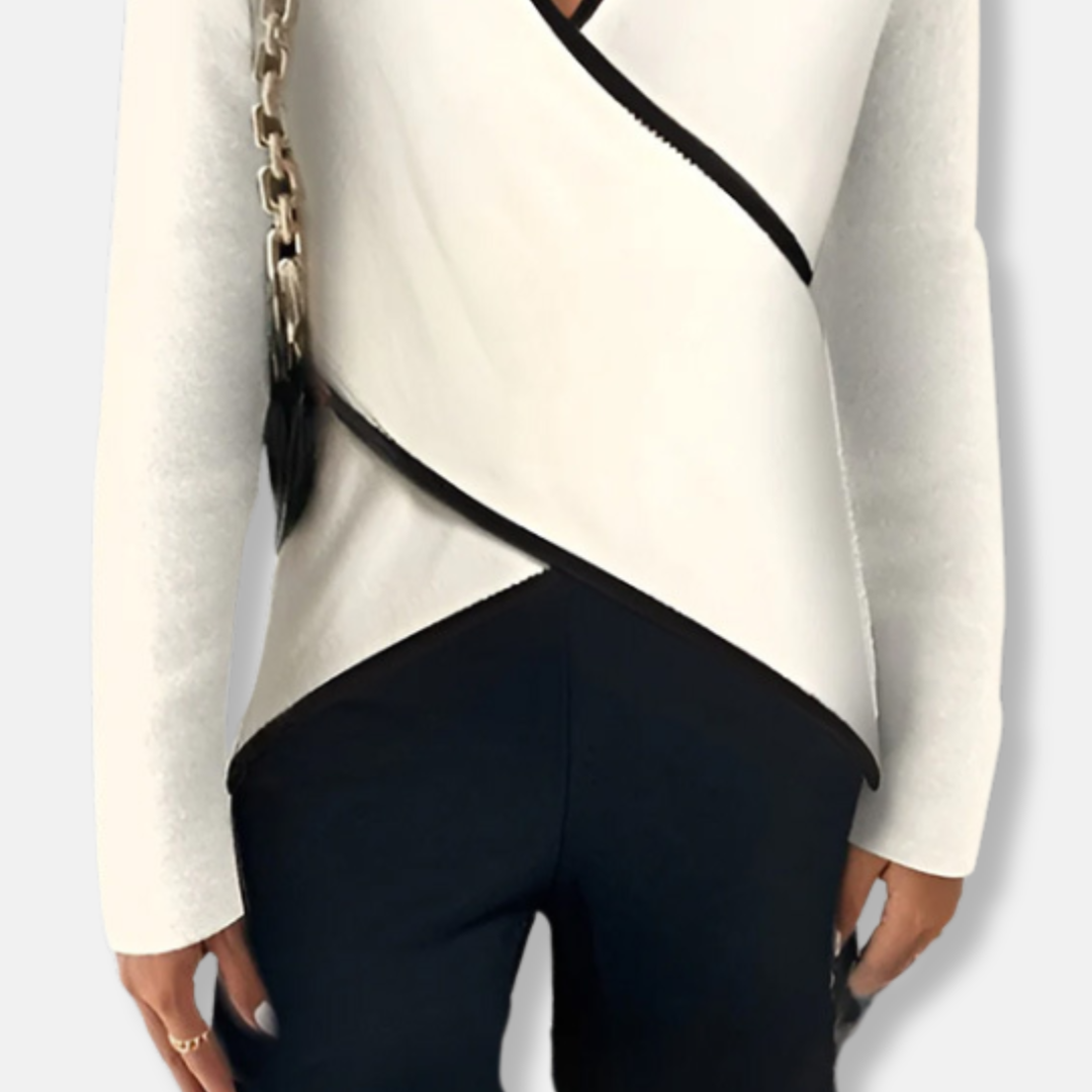 Romane Pull Maille Fine Col V | Manches Longues Pull
