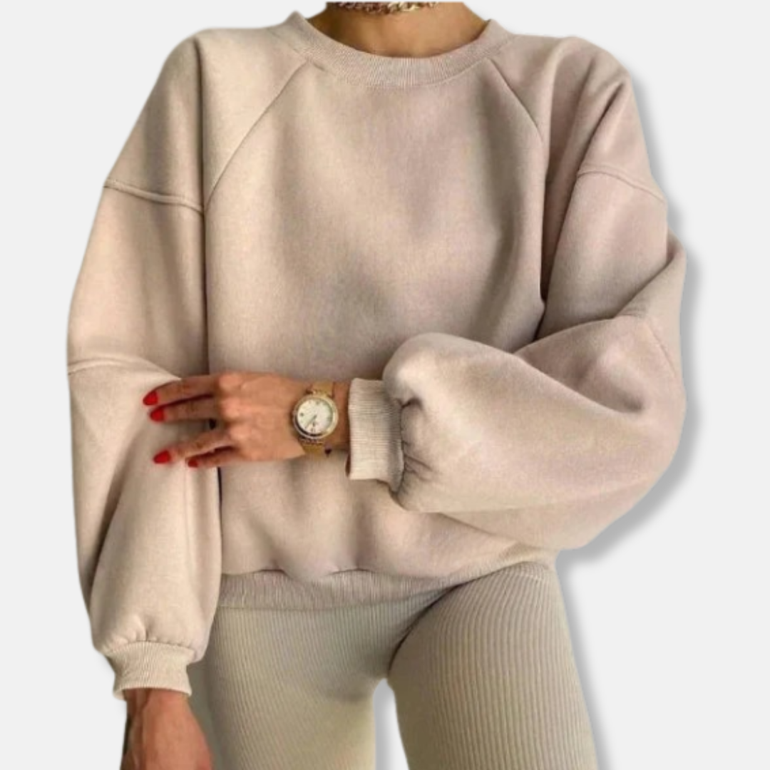 Anna Sweatshirt Oversized à Manches Bouffantes | Sweatshirt Casual