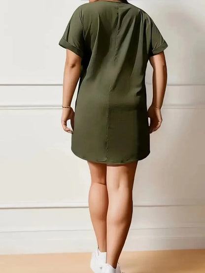 Robe portefeuille élégante avec ceinture ajustable pour femme