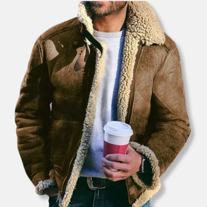 Théo En Cuir Veste Shearling | Résistante Veste Homme