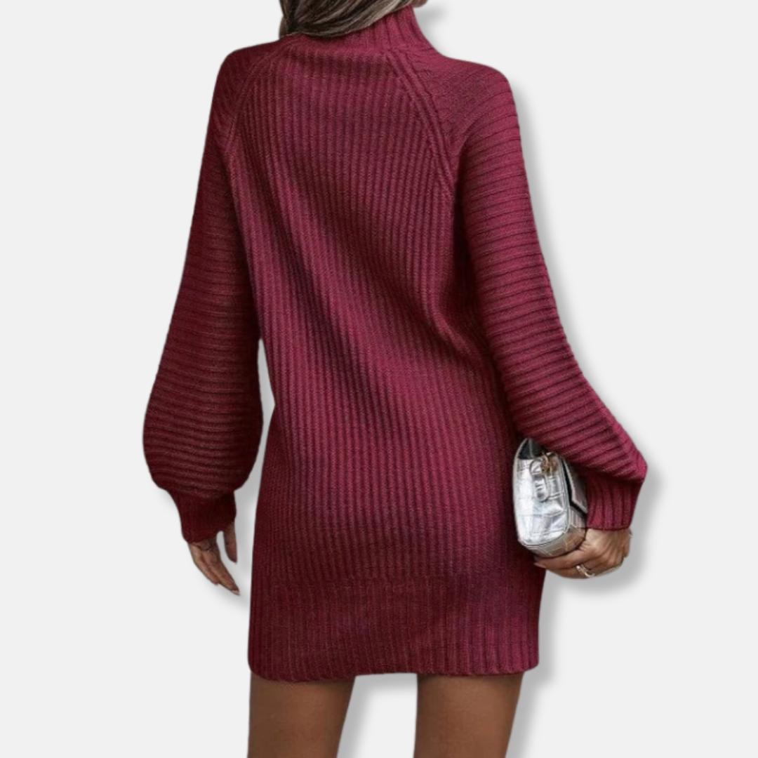 Marguerite Robe Col Roulé | Élégante Robe