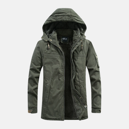 Homme Veste - Coton Mélangé - Coupe Slim - Longueur Mi-Cuisse - Col Montant