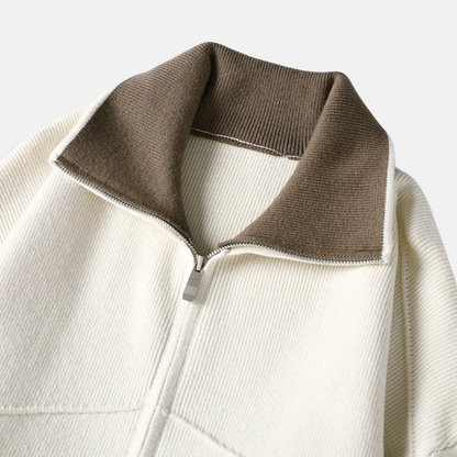 Homme Veste - Maille - Coupe décontractée - Col chemise - Manches longues