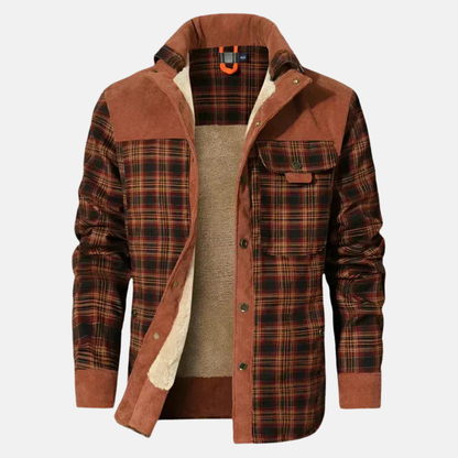 Veste-chemise homme – Coupe décontractée – Doublure polaire – Fermeture à pressions