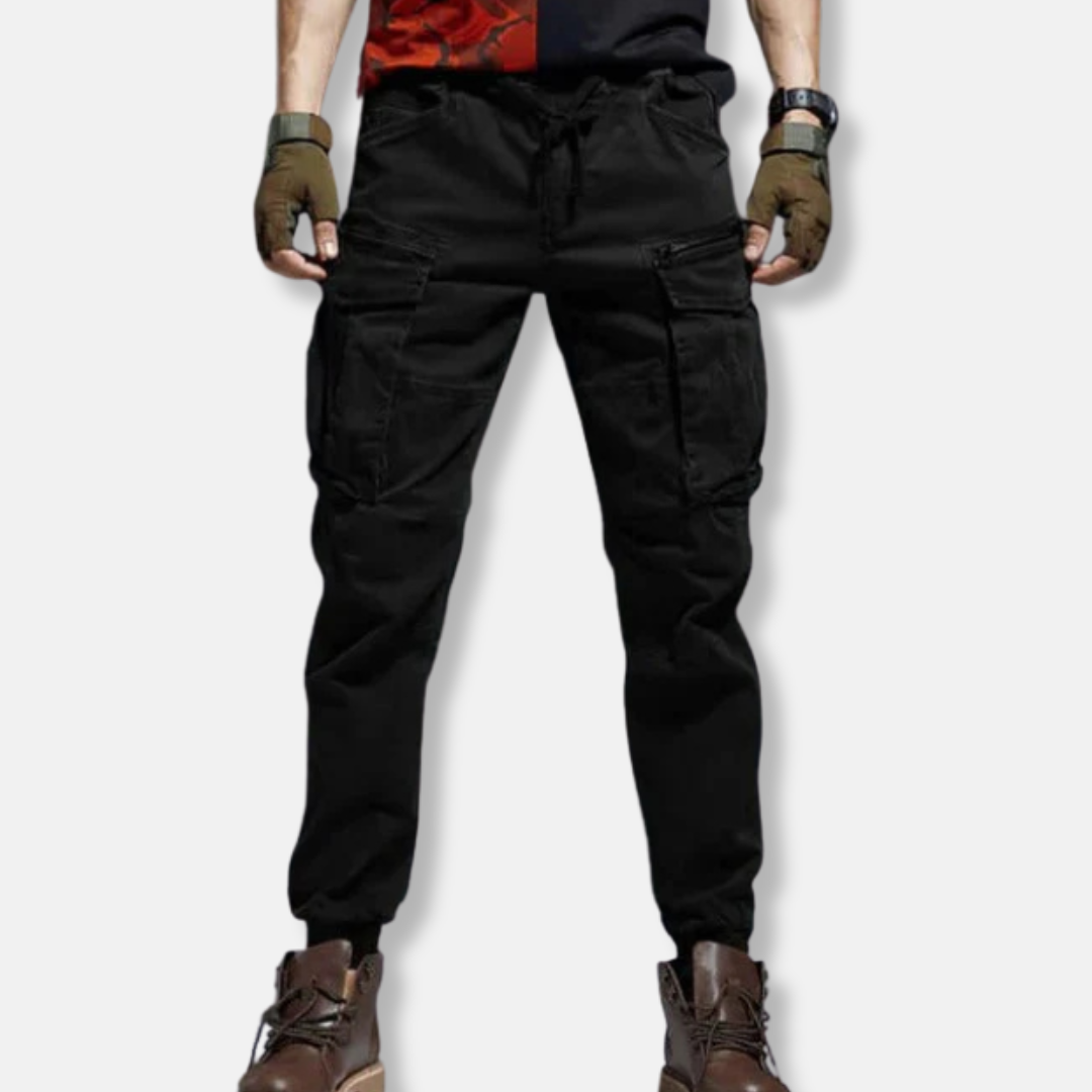 Homme Pantalon - Coton - Coupe décontractée - Taille ajustable - Poignets élastiqués