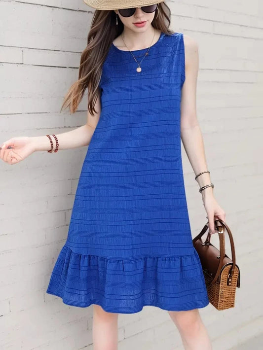 Robe mi-longue sans manches Effortless Elegance - Élégante, confortable et ludique pour les femmes