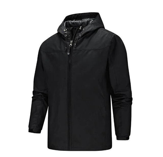 Veste imperméable homme – Coupe régulière – Capuche ajustable – Poignets réglables